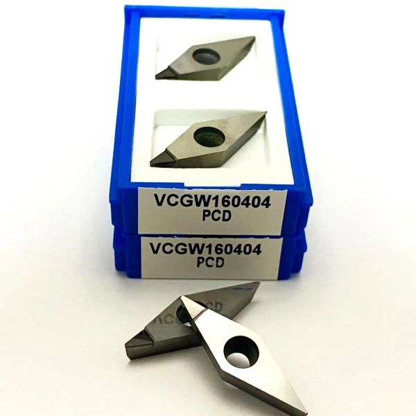 PCD Diamond Insert VCGW160402 VCGW160404 VCGW160408 CNC Zylindrisches Drehwerkzeugfahrzeug VCGW Kupfer Aluminium