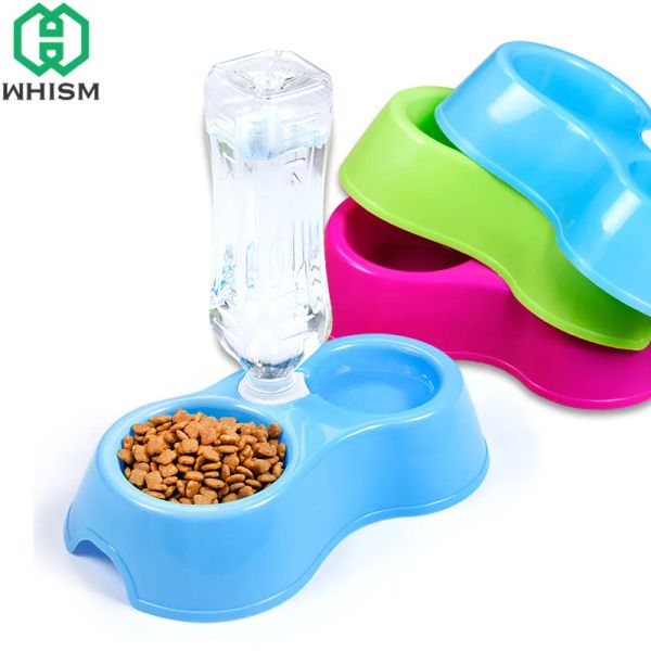 Pet Dog Water Bowls Puplo Puppy Cat Drinking Bowl Dispensador alimentador de estimação Produto de animais de estimação Plástico Use alimentos Dish de alimentação de alimentos