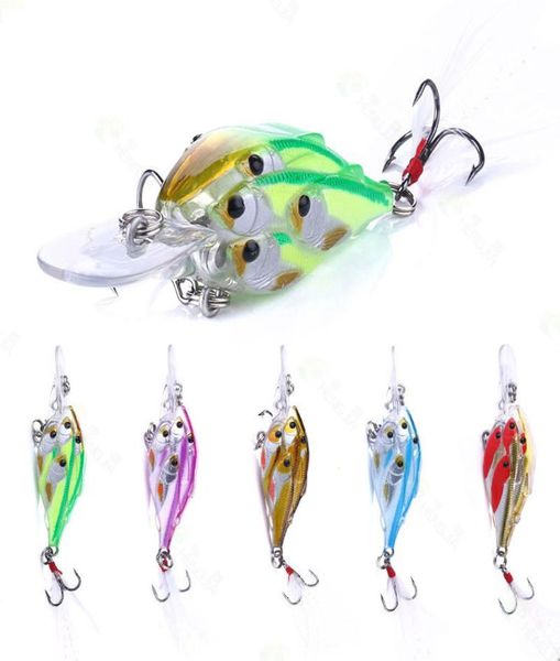 Feather Threadfin Shad Mank Bait Hook Rock Group Fish Fake Lure 65cm 6g 3d Olhos água flutuante Bionic Small Fat Lures3415041