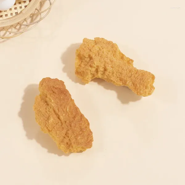 Acessórios para o cabelo 2pcs Garota com comida frita em forma de frango frito