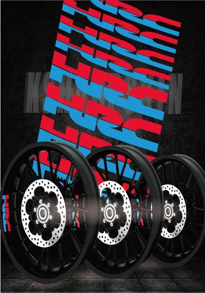 Creative Fashion Racing Tires Logo Film Trend Decorative Color Letters adesivos de motocicleta Decalques refletivos de borda interna para Honda 6320139