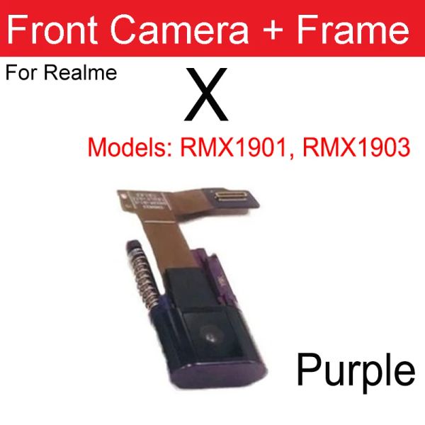 Módulo da câmera frontal traseira para oppo realme x rmx1901 traseira câmera frontal lente de vidro capa de câmara frontal peças de substituição