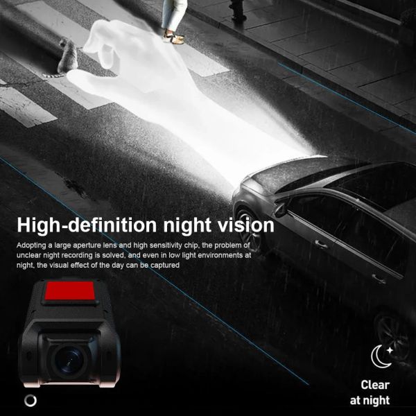 Dash Cam 120 Grad Ansicht Ansicht Ansicht Fahrzeug Fahrrecorder USB TF -Karte 32G Auto Videokamera HD 720p ADAS Speed Display für Android