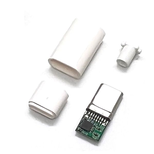 1PCS USB tipo C PD/QC Plug de engodo de engancy de masculino Carga rápida PCB 9V 12V 15V 20V Módulo PD 2 3.0 DC Cabo de gatilho QC4 Conector de carga QC4