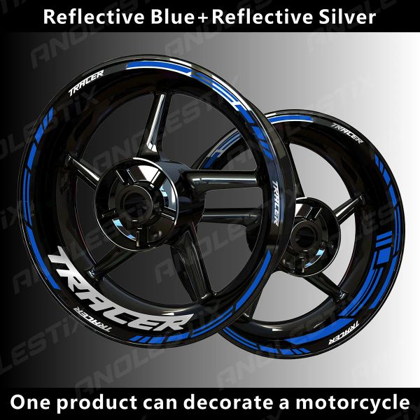 Anolestix Reflexive Motorcycle Wheel Sticker Hub Decal Rim Fita para Yamaha Tracer 2017 2018 2019 2020 2021 2022