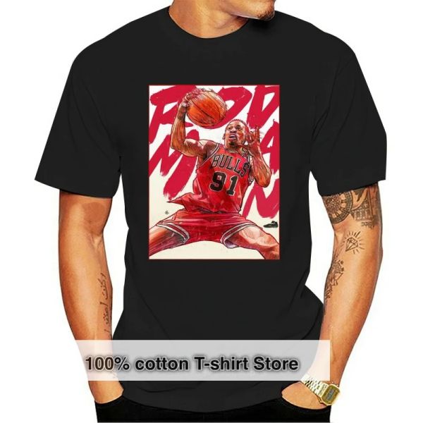 Dennis Rodman Original's Basket's Basketball Tops ispirato a maglietta all'ingrosso O Neck T-Shirt