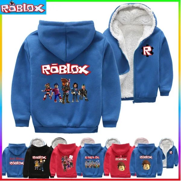 Roblox Children's Coat Autumn and Winter Children's Top's Top Hoodie Coral Fleece Fleece Swater Il miglior cosplay regalo