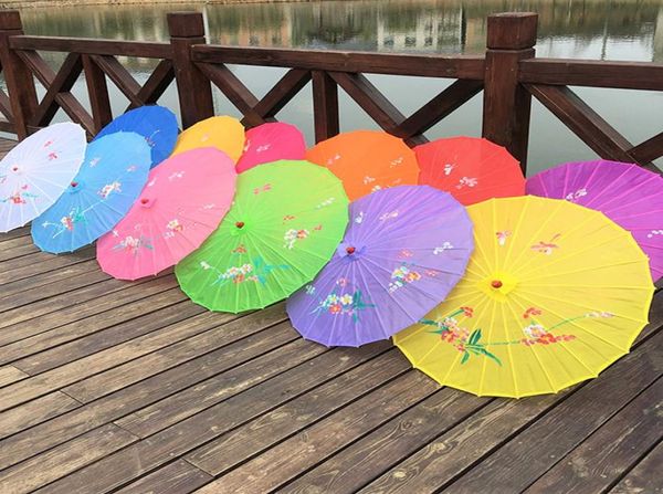 Tamanho dos adultos japoneses chineses Oriental Parasol Madeira Armazenamento de tecido para festa de casamento Decoração de decoração DH95809374378