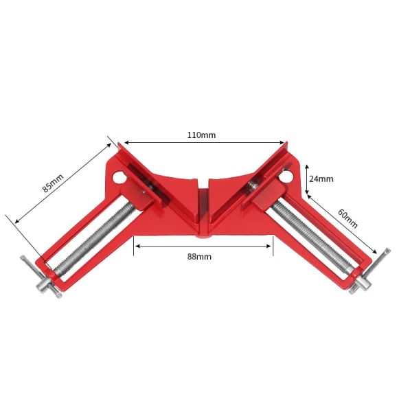 Ahşap İşleme için Köşe Kelepçeleri 90 Derece DIY Çerçeveleme Dolapları için Sağ Açılı Kelepçesi Balık Tangs Carpenter Square Woodworking Aracı