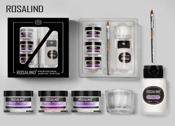 Kit per unghie acrilico Rosalind per design per nail art 10G Extension in polvere scolpita per smalto gel set di manicure set e Base6674958