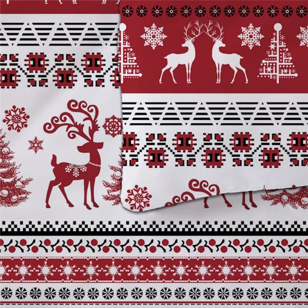 Copertina di copripiumini di Natale set di fiocchi di neve alce reineer albero regina king bandiera doppia set gemello figlio single bambino regalo per adulti di nuovo anno