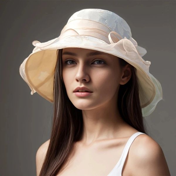 Cappello di seta per donne Summer Sun Protection UV Versatilità Sun240409