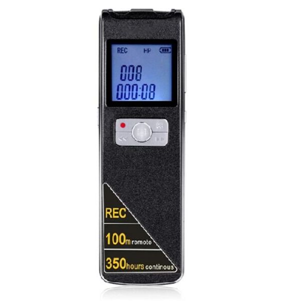 Gravador de 100 metros de gravação remota sem fio Super LongTime 350 HRS Professional USB Digital Audio Voice Recorder Frete grátis!