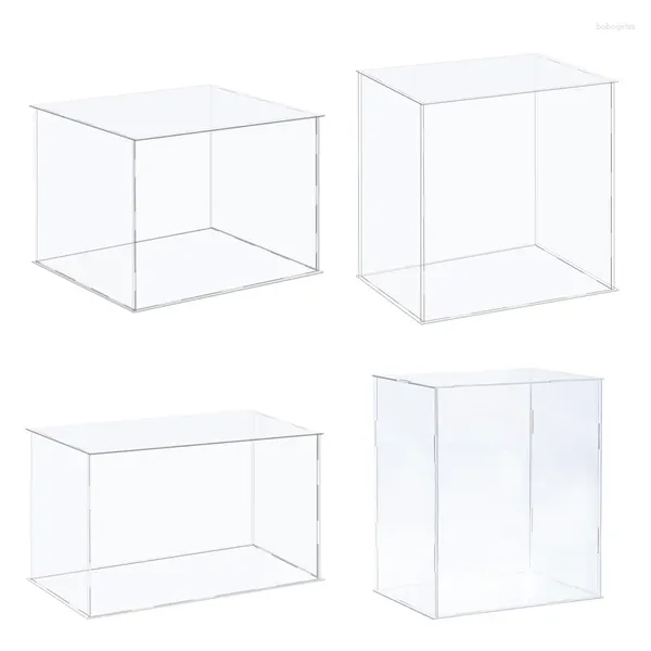 Dekorative Platten 41 -Gröze Acryl -Display -Hülle für Sammlerstücke zusammenstellen Klar Schutz Showcase Cube Storage Box Staubdicht organisieren Spielzeug