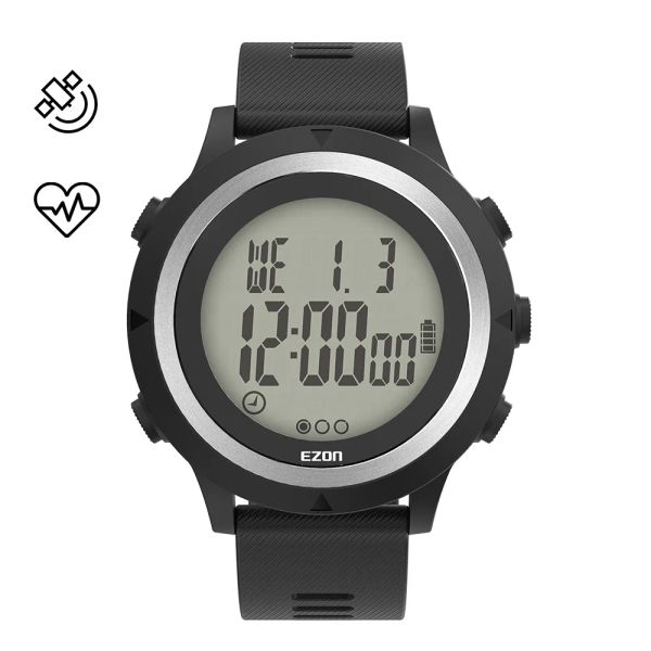 Men's GPS Sport Digital Watch с оптическим монитором сердечного ритма шаговые калорийно -калорийный счетчик 50 м водонепроницаемый