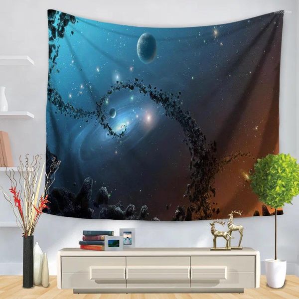 Arazzi per la casa decorativa muro decorativo tappeto tappeto arazzo rettangolo rettangolare universe pianeta star starry sky pattern gt1186