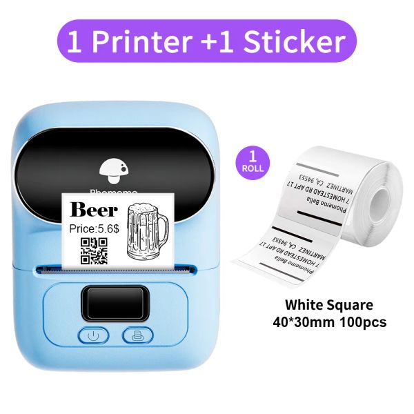 Stampanti Phomemo M110 Etichetta wireless Terma Wireless Stampante Mini Stampante CODE Bluetooth Etichetta Bluetooth Maker TAG Stampanti App gratuita