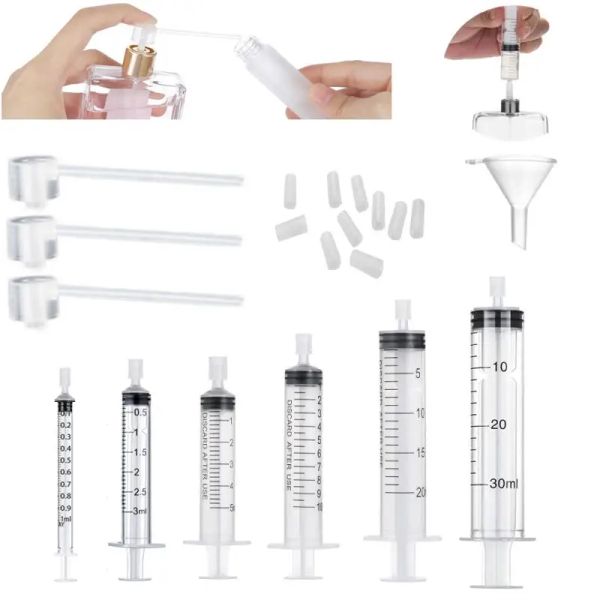 1-30ml Düz Çizme Parfüm Doldurma Aletleri Set Plastik Difüzör Şırınga Huni Sprey Dispensing Gerekli Kozmetik Araçlar