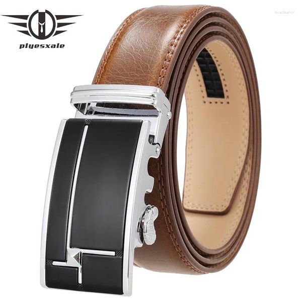 Belts Designer Authentic Men's Genuine Leather Belt Natural Cowhide Moda Business For Men Black Red Brown B718