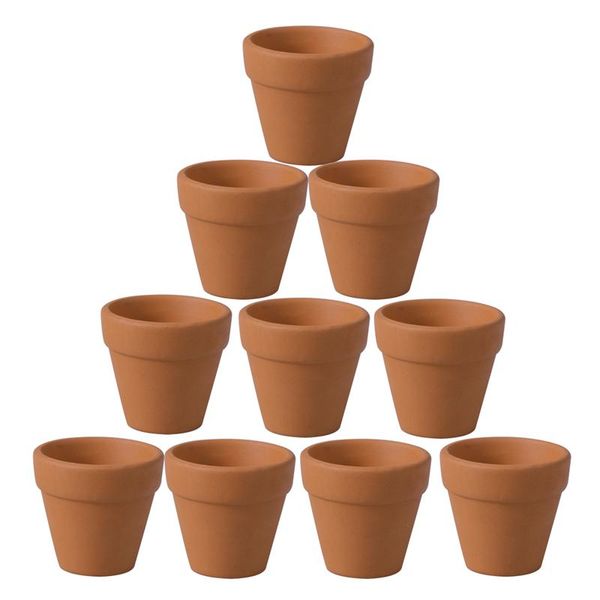 10 pezzi 4,5x4 cm Mini Mini Terracotta Pentola in argilla Ceramica Fiorina di fiore di fiore succulente vasi di vivaio Great per le piante artigianato