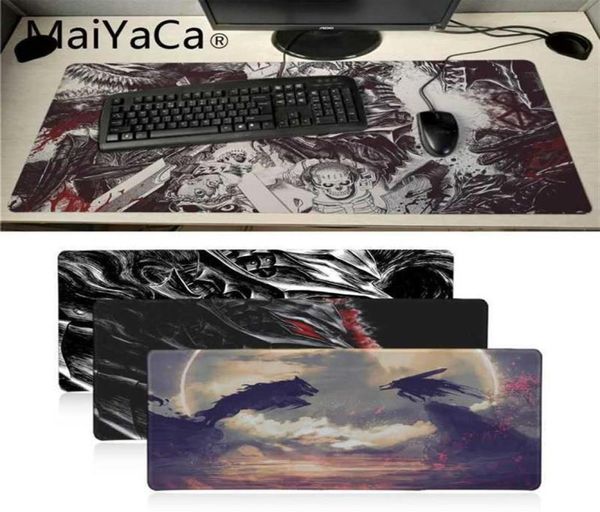 Maiyaca Cool New Berserk Anime Rubber Mouse Durável mousepad aniem de boa qualidade Borda de travamento grande almofada de mouse de jogos Y071319347737