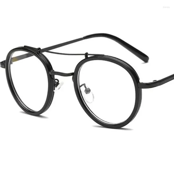 Sonnenbrille Optische Brille Unisex Retro Doppelstrahl Brillen Persönlichkeit Spektakel Legierung