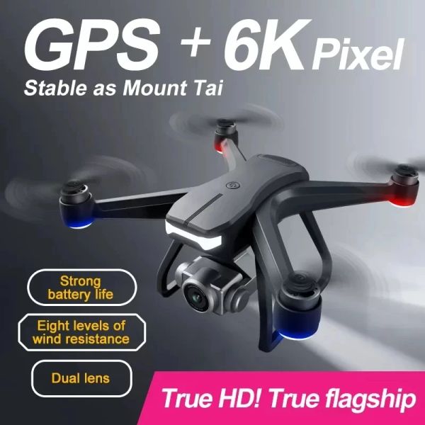 Drones Profissional GPS Câmera Drone 6K HD 5G FPV WiFi Smart Seguir sem escova de longa distância dobrável DRON DRON PK