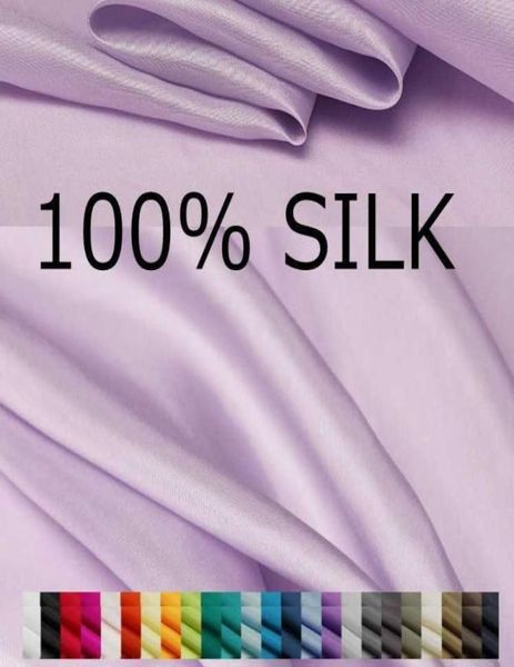 1 metro 100 Mulberry Silk 8mm Habotai Silk Taber Solid Colors 114cm 44quot de largura pelo quintal 2107021617272
