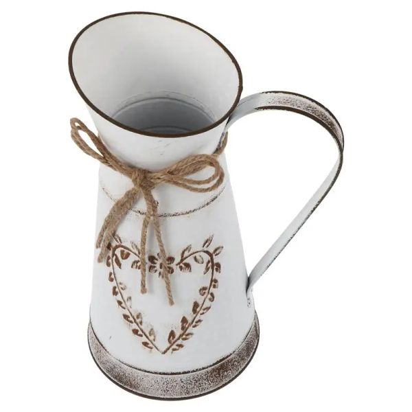 Vaso flor flor metal fazenda arremessador jarro bucket rústico decoração galvanizada flores para leite pode planejar um pote de pavimento chique e chique