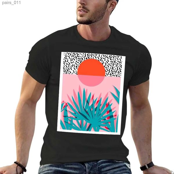 Herren lässige Hemden Shinwa - Palm Sunrise Südwestkalifornien Beach Sun City Los Angeles Hawaiian Hot Springs Resort Dekorative T -Shirt YQ240409