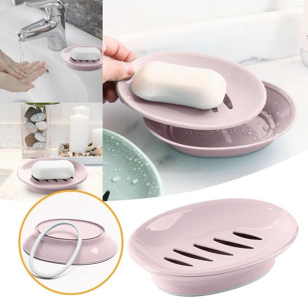 Distributore di sapone liquido piatto ovale iget plastica semplice scompartimento a doppio vano bagno