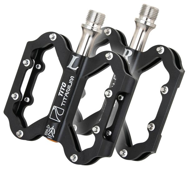 Tito UltraLight Pedal Titanium Bicycle Pedal Titanium Asse Asse Bike Pedals MTB Cicling Titanium Bike 1 coppia di pedale in titanio