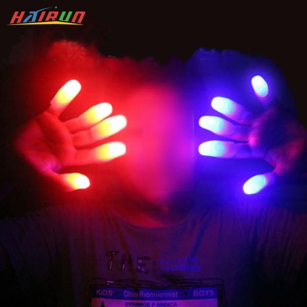 2/4/6 pezzi Magic Light Up Fingers Tricks LED Tricks Props Christmas Christmas Christmas Party Novità giocattoli divertenti