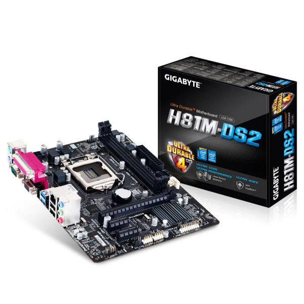 Placas -mãe Novo gigabyte gah81mds2 placa -mãe para Intel H81 DDR3 USB3.0 16GB LGA 1150 H81M