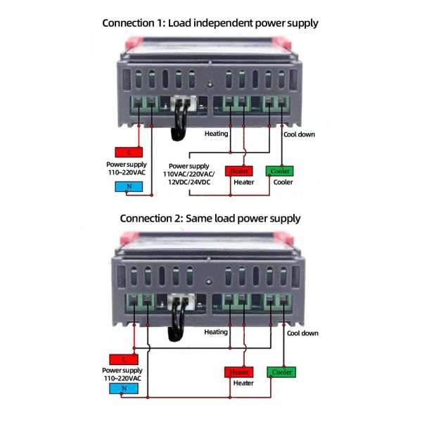 STC-1000 LED Termostato do controlador de temperatura digital para incubador Refrigerador Termoregultulator Aquecimento de relé de resfriamento 220V