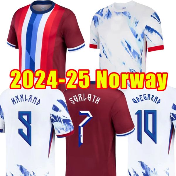 2024 Haaland Norwaies Futbol Formaları 2024 2025 Noruega Odegaard Berge King Camisetas De Futbol Milli Takım Futbol Üniformaları Tayland Dünya Kupası Tam Set