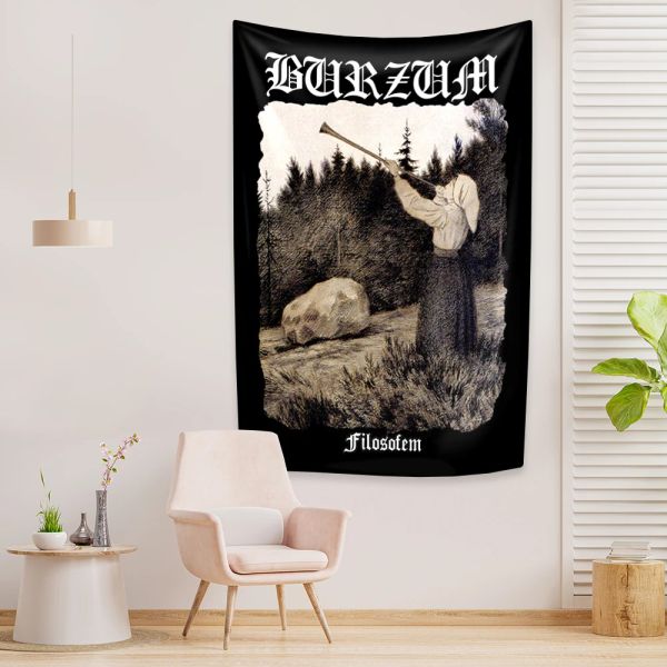 Black Metal Filosofem Tapestry Burzums Band Rockmusik Drucke Wand hängende Schlafzimmer Hintergrund Home Decor Concert Banner