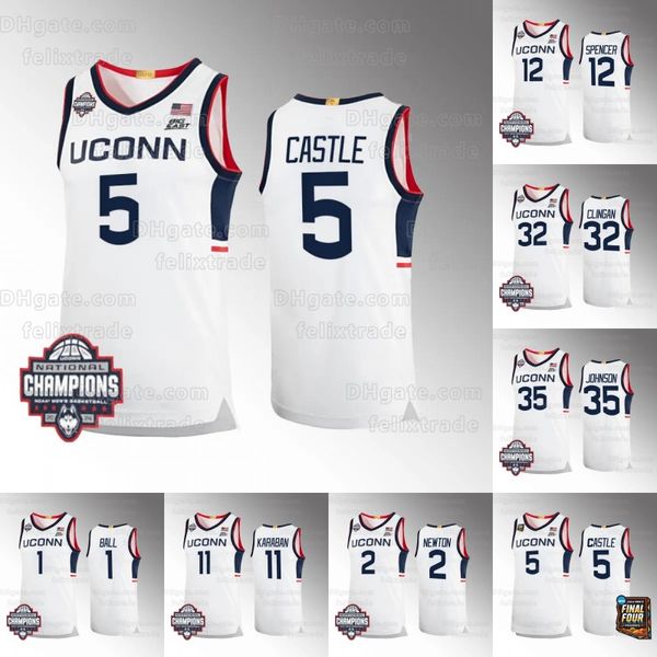 UConn Huskies 2024 Jersey nacional dos campeões da NCAA Jersey Paige Bueckers Jersey Connecticut UConn Huskies Basquete NCAA College Adama Sanogo Hawkins