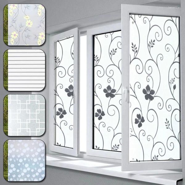 Adesivi per finestre vetro glassati bagno opaco decorazioni per la casa autoadesiva soggiorno protezione privacy rimovibile 100 30 cm