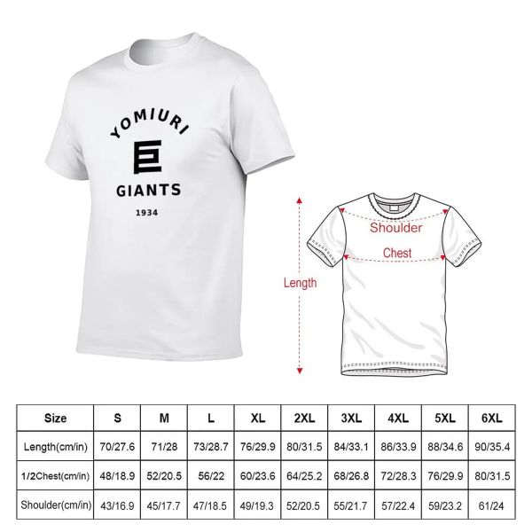 Tokyo Yomiuri Giants Japaneses Baseball T-shirt Sports Fãs gráficos Blacks Tshirts para homens