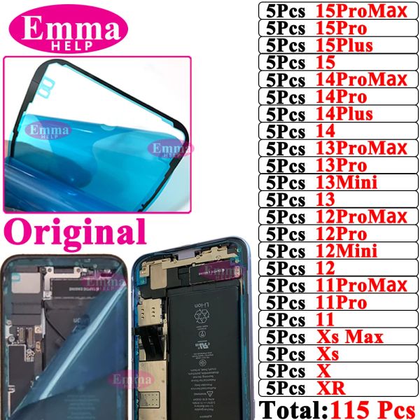 Exibir LCD original fita de fita de fita à prova d'água Adesivo Gol moldura para iPhone 15 12 11 Pro Max 14 Plus 13 Mini