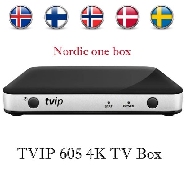 Box Hot Nordic One Box TVIP605 Android+Linux Dual System Streaming Media Player Smart IP TV Box Ott Sbox 5G Dual WiFi 4K TV Box