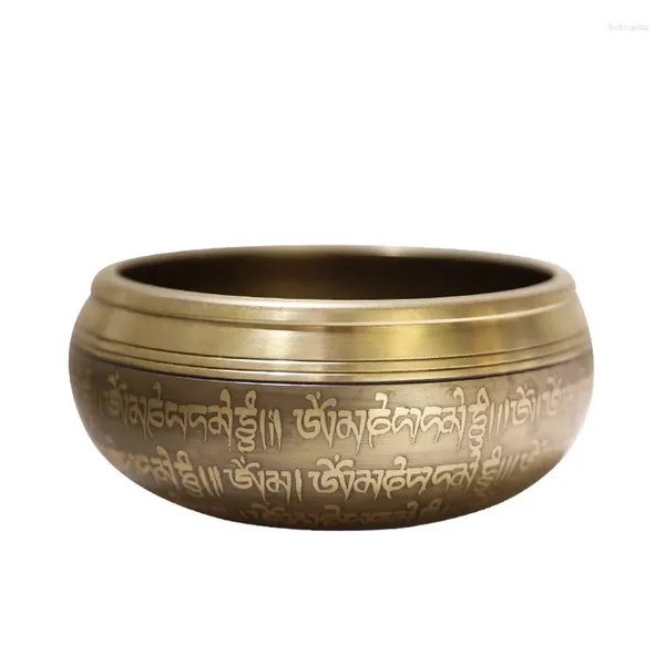 Ciotole semplici e squisiti ornamenti speciali di canto in bronzo per la raccolta della meditazione yoga 11 cm