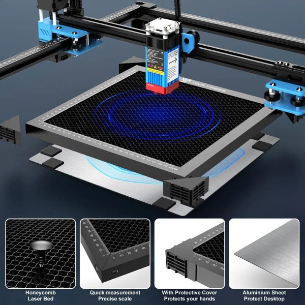 TWOTREES CO2 LAZER BEDİK YATAK LAZER EKİPMANLI SCULPFUN CO2 KESME LAZER GİSTER MAKİNE