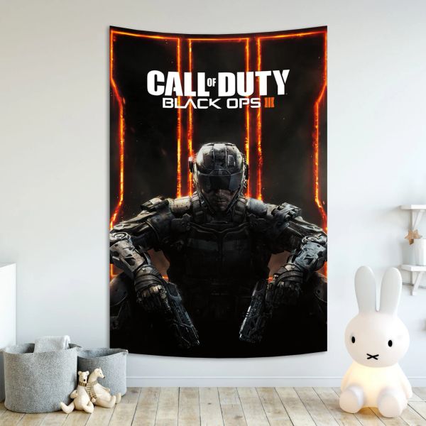C-call of Duty Game Poster Tapestry Flag Boho Polyster Digital Printing Decor Banner