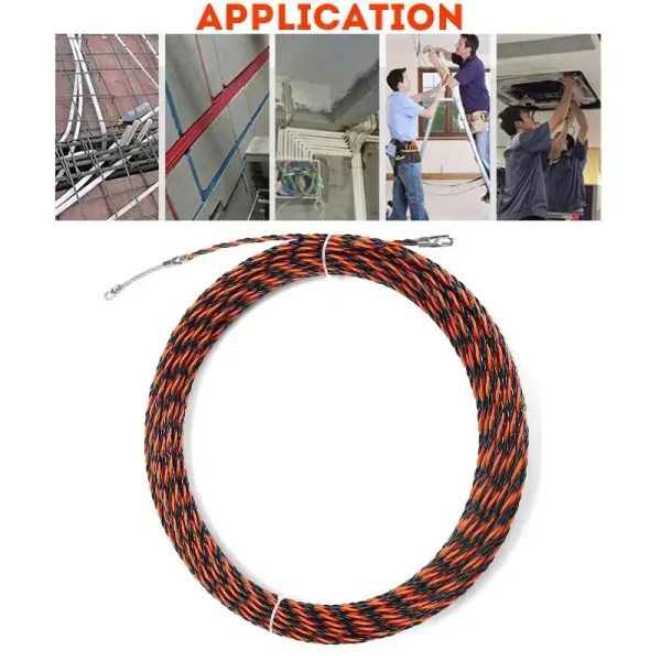 5-40 m da 5 mm per estrazione cavo in fibra di vetro per cavo elettrico Estruttura elettrica Visola del nastro elettrico Dispositivo Push Duct Snake Rodder Pesce