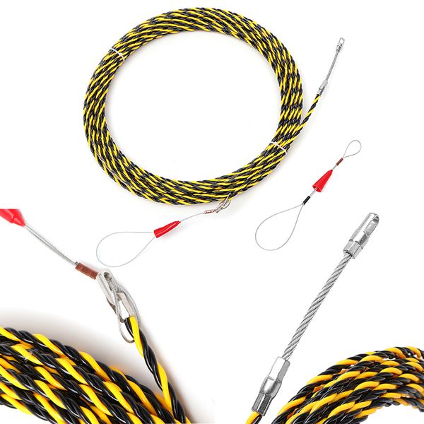 6 mm 5-50 m Kabelabzieheranleitung Geräte Fiberglas Elektrische Kabel Push-Abzieher Tape Draht-Gewinde-Hilfsmittel für die Verdrahtungsinstallation