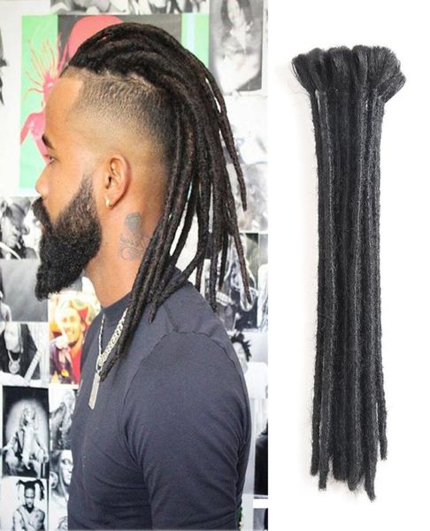 El yapımı dreadlocks saç uzantıları siyah 12 inç moda reggae saç hiphop tarzı 10 strandspack sentetik örgülü saç me2667734
