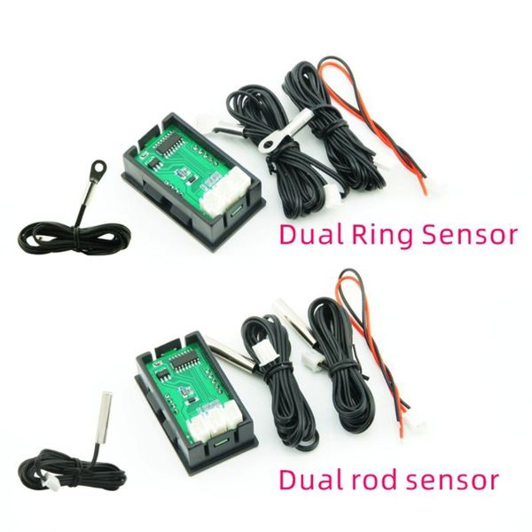 Termometro digitale Mini DC4-28V con NTC Waterproof Sonda di temperatura in metallo Sensore Tester Carro Auto REDA ROSSO ROSSO IN INDIUT