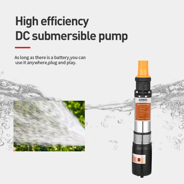 DC12V 24V 48V Bomba de água solar Bateria de elevação alta Bomba de parafuso DC Fluxo grande bomba de poço profundo Bomba submersível de alta qualidade